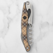 Tire-bouchon Tartan beige et Brown (Dos)