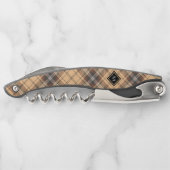 Tire-bouchon Tartan beige et Brown (Dos)