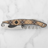 Tire-bouchon Tartan beige et Brown (Devant)