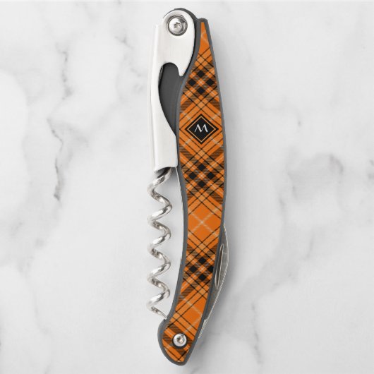 Tire-bouchon Tartan orange d'Halloween (Devant)