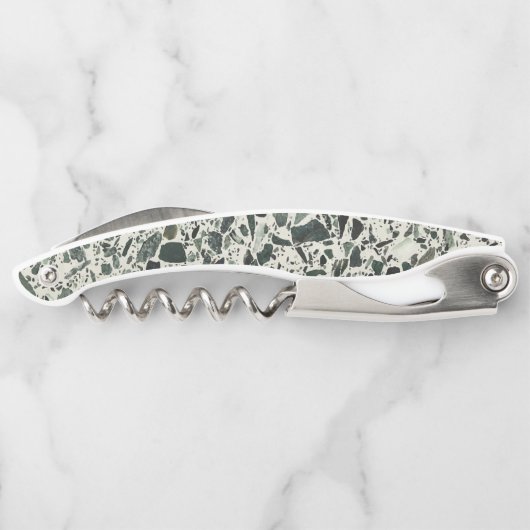 Tire-bouchon Terrazzo Vert Moderne (Dos)