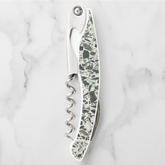 Tire-bouchon Terrazzo Vert Moderne (Devant)