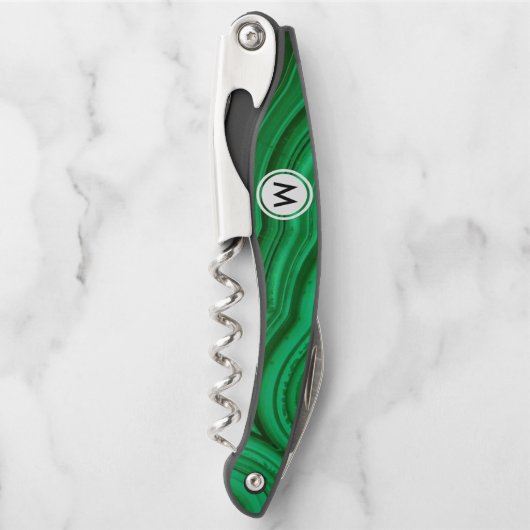 Tire-bouchon Texture de malachite de vert vert avec le (Devant)