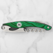 Tire-bouchon Texture de malachite de vert vert avec le (Devant)