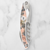 Tire-bouchon Texture granite rose avec Monogramme (Dos)