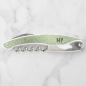 Tire-bouchon Texture iridescente vert clair scintillant (Dos)