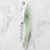 Tire-bouchon Texture iridescente vert clair scintillant (Devant)