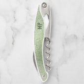 Tire-bouchon Texture iridescente vert clair scintillant (Dos)