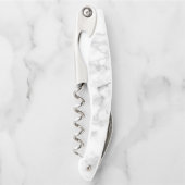 Tire-bouchon Texture Marbre blanc élégante (Devant)