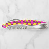 Tire-bouchon Triangles rose et jaune Motif (Dos)