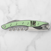 Tire-bouchon Trois Chats Noirs Jouant Instruments De Musique Ve (Dos)