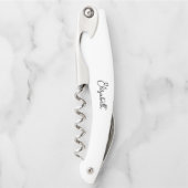 Tire-bouchon Typographie personnalisée Nom Élégant Moderne Simp (Devant)