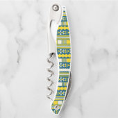 Tire-bouchon Vert bleu traditionnel Motif tribal (Devant)