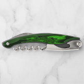 Tire-bouchon Vert foncé et vague spirale lime (Dos)