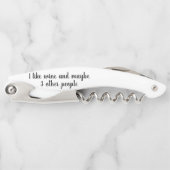 Tire-bouchon Vin Drôle Dit J'Aime Le Cadeau Vin (Devant)