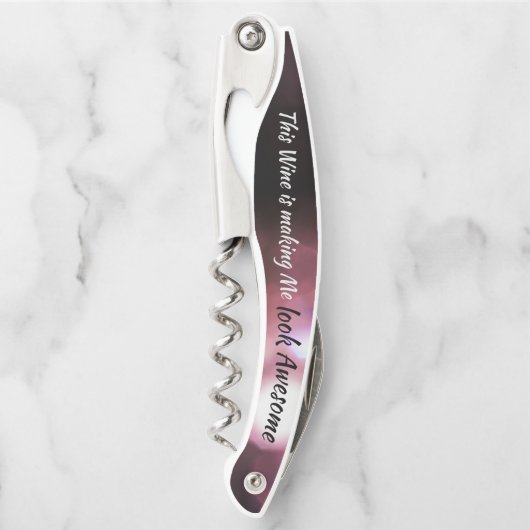 Tire-bouchon Vin Glam humoristique me faisant paraître magnifiq (Devant)