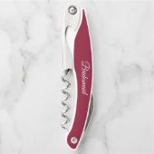 Tire-bouchon Vin Rouge Mariage personnalisé Bridesmaid (Devant)