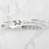 Tire-bouchon Vis à papillon vert Floral (Devant)