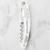 Tire-bouchon Vis à vis à aquarelle rustique (Devant)