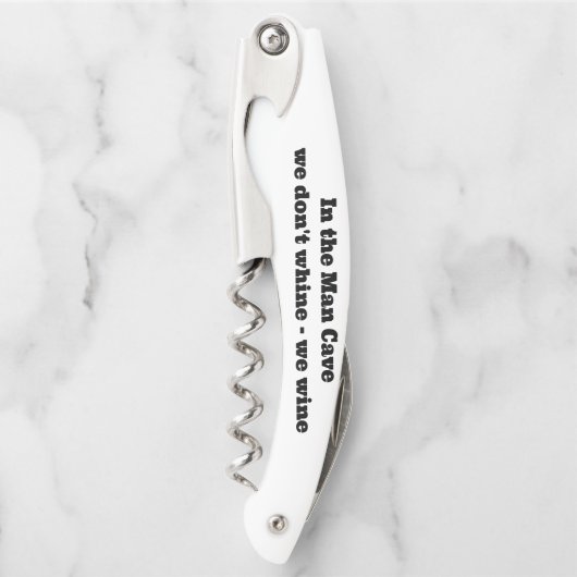 Tire-bouchon Vis à vis blanc de la grotte Man (Devant)