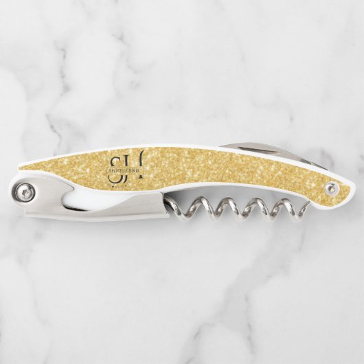 Tire-bouchon Vis à vis du logo or (Devant)