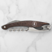 Tire-bouchon Vis à vis en bois rustique (Dos)