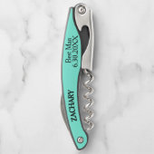 Tire-bouchon Vis à vis Mariage bleu-vert (Dos)