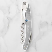 Tire-bouchon Vis à vis rustique Bleu Papillon (Devant)