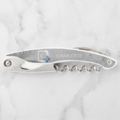 Tire-bouchon Vis à vis rustique Bleu Papillon (Devant)