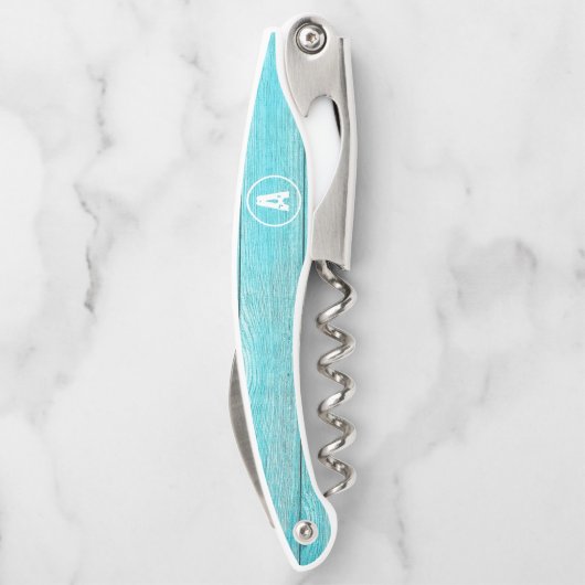 Tire-bouchon Vis bleu rustique (Dos)