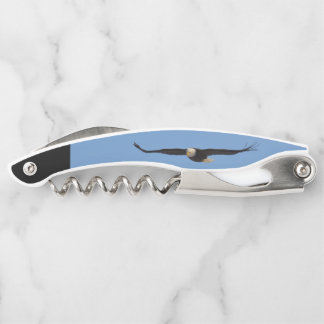 Tire-bouchon Vis-bouchon avec aigle chauve en vol