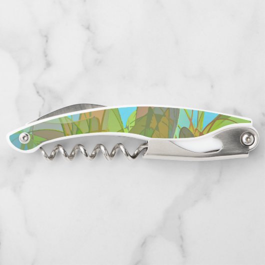 Tire-bouchon Vis-bouchon avec conception Turquoise Abstraite (Dos)