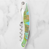 Tire-bouchon Vis-bouchon avec conception Turquoise Abstraite (Devant)