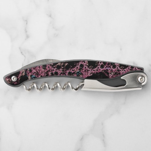 Tire-bouchon Vis-bouchon Geek Fractée 3D Lava violet (Dos)