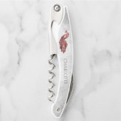 Tire-bouchon Vis-bouchon rouge élégant Peacock (Devant)