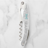 Tire-bouchon Vis-bouchon turquoise Damfly (Devant)