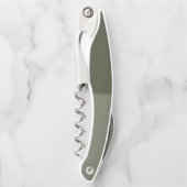 Tire-bouchon Vis-bouchon vert mousse à deux tons - personnalisa (Devant)