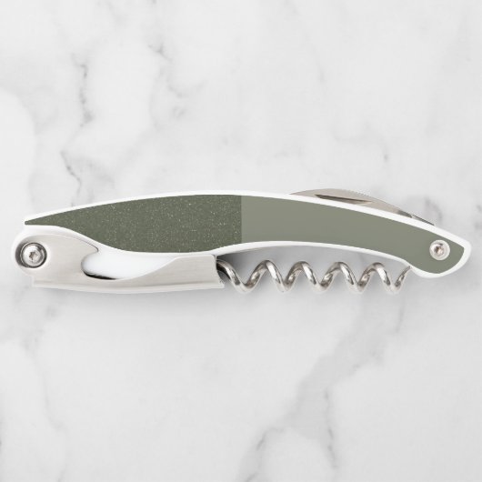 Tire-bouchon Vis-bouchon vert mousse à deux tons - personnalisa (Devant)