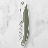 Tire-bouchon Vis-bouchon vert mousse personnalisé à deux tons (Devant)