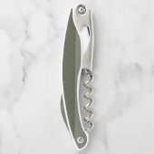 Tire-bouchon Vis-bouchon vert mousse personnalisé à deux tons (Dos)