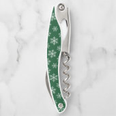 Tire-bouchon Vis-bouchon vert Snowflake (Dos)