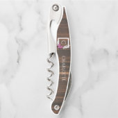 Tire-bouchon Vis-papillon rose rustique (Devant)