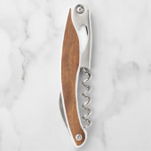 Tire-bouchon Votre nom de bateau Compass Ancre Style bois (Dos)