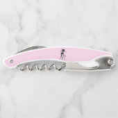 Tire-bouchon Whimsical Skinny Chat noir rose (Dos)