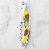 Tire-bouchon Yellow Wild Sunflowers with Bee Photograph (Devant)