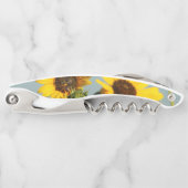 Tire-bouchon Yellow Wild Sunflowers with Bee Photograph (Devant)