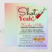 Tiré Oui ! Invitation à l'obtention du diplôme de (Devant / Derrière)