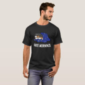 Tired Australian Shepherd I Hate Mornings T-shirt (Voorkant volledig)