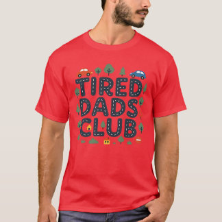 Tired Dads Club 2-zijdige racebaan op Dad Daddy Me T-shirt