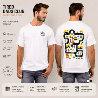 Tired Dads Club T-shirt, Autoracebaan T-shirt